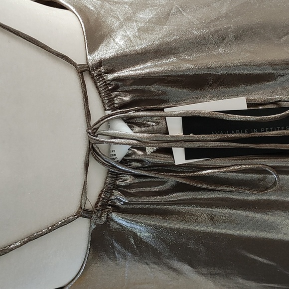 New Mango Metallic Party Dress Size XS - Picture 6 of 12